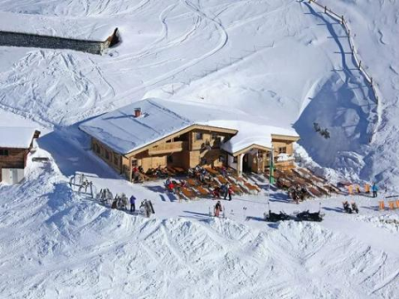 Chalets der Fussalm im Schnee bei Gerlos